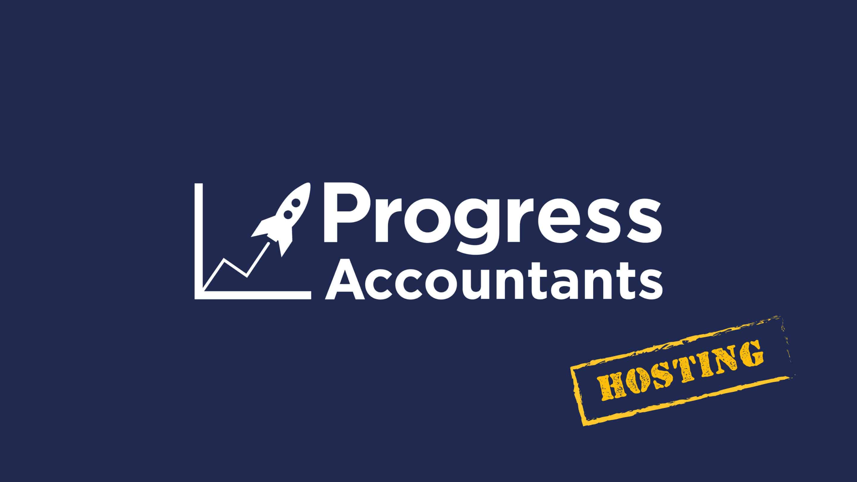 The Progress Accountants logo with a 'hosting' stamp