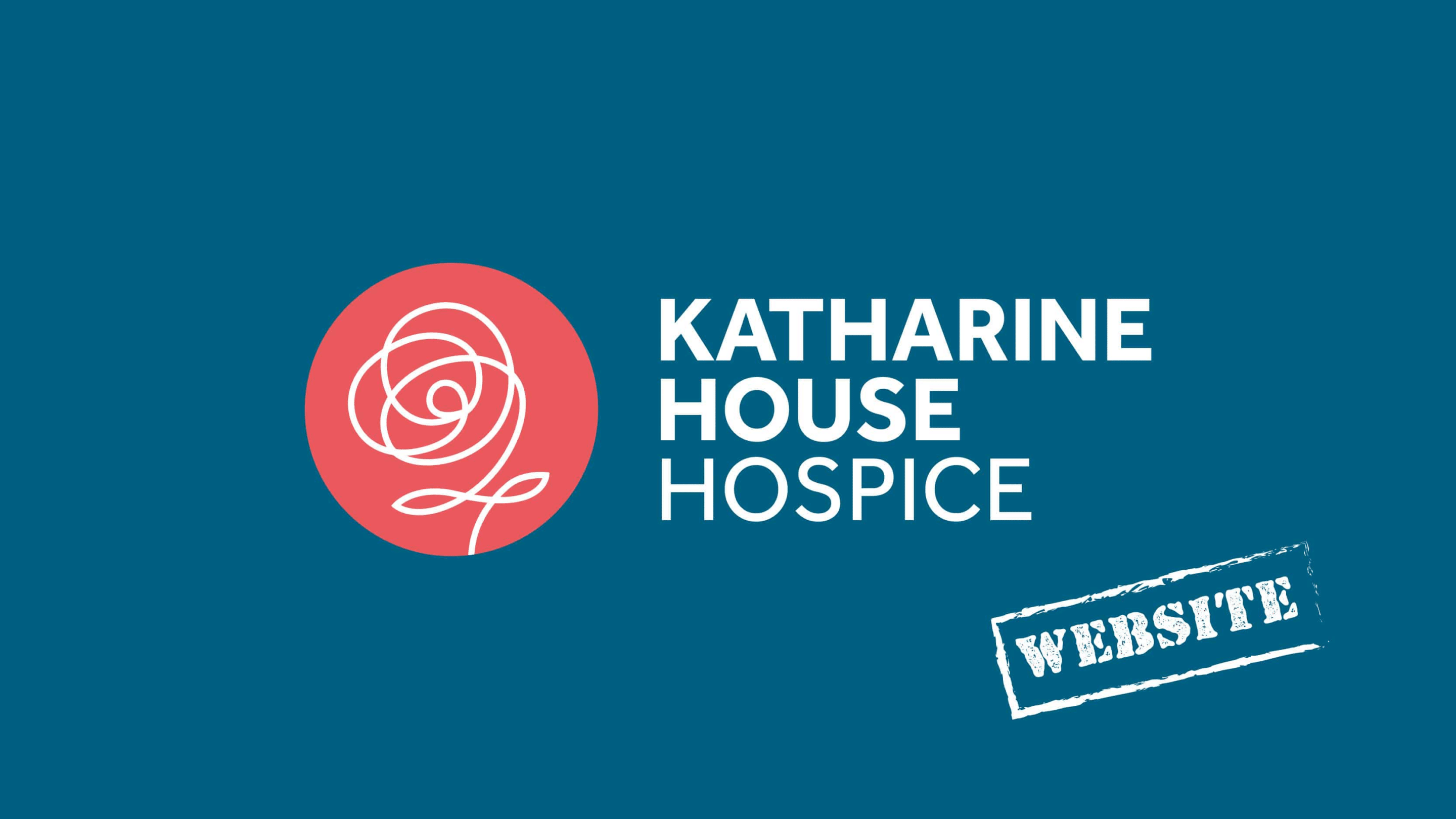 The Katharine House Hospice logo in white on a red background