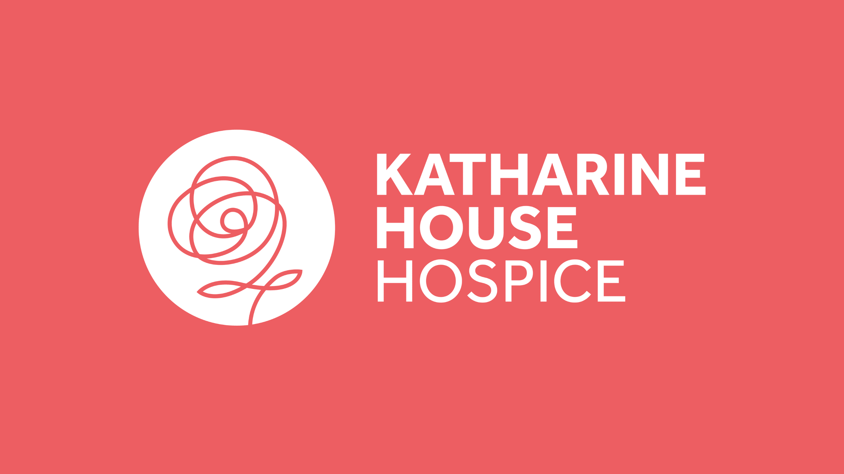 The Katharine House Hospice logo in white on a red background