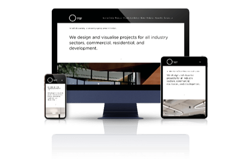 O-Negativ's Wordpress Website shown on Desktop, Tablet and Mobile devices