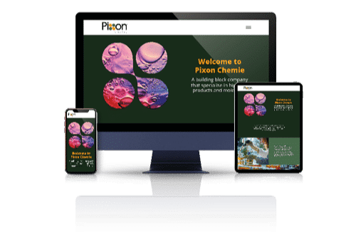 Pixon Chenie's Wordpress Website shown on Desktop, Tablet and Mobile devices