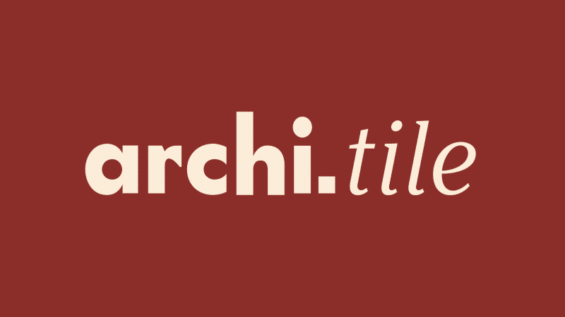The Architile logo on a red background